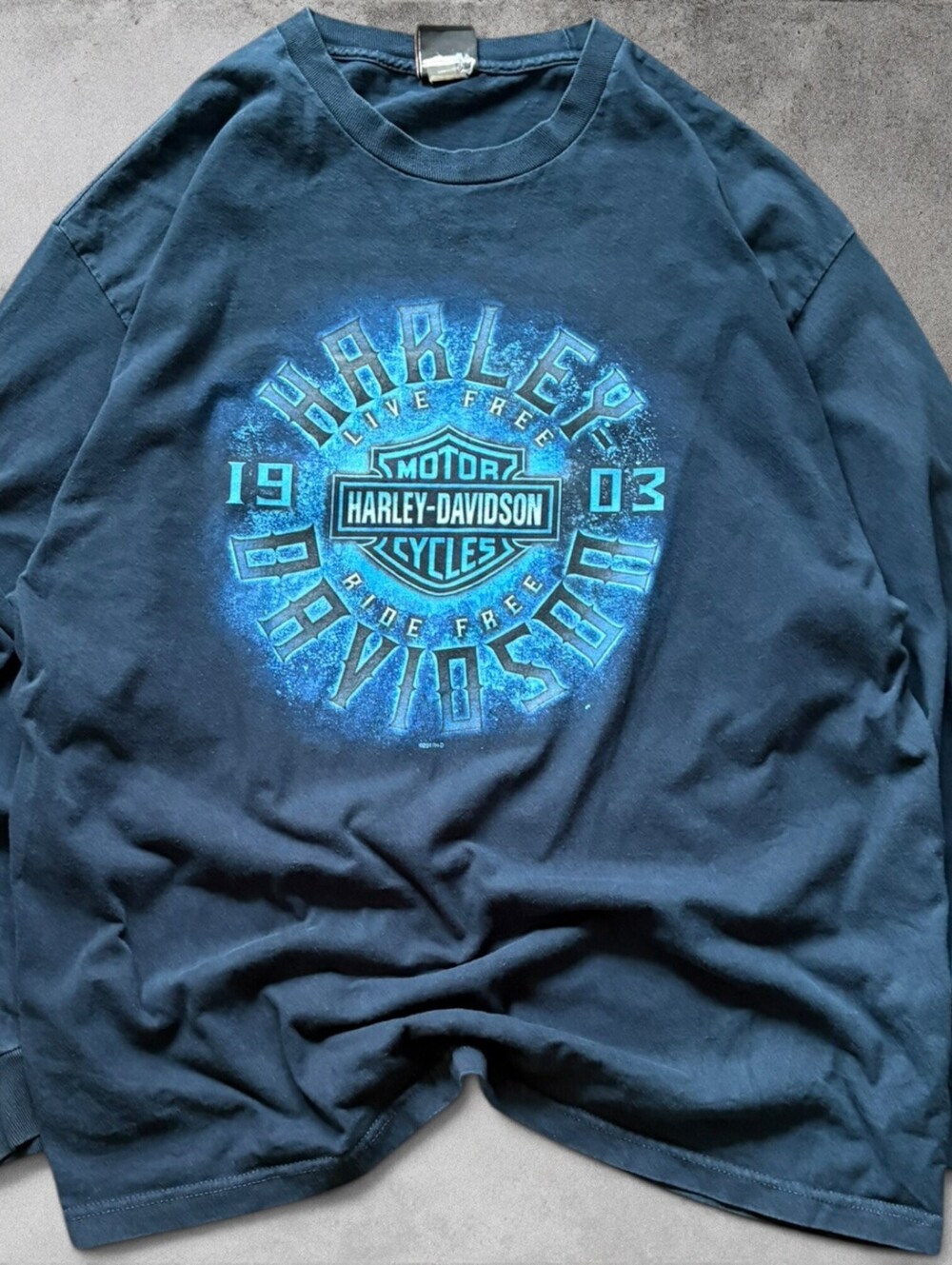 Vintage Harley Davidson Motorcycles Graphic Longsleeve Shirt Size XL Biker